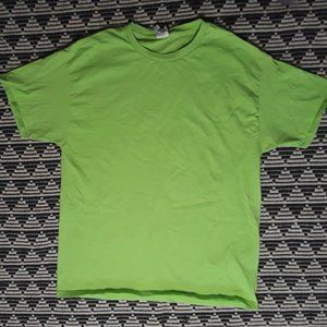 Men Hanes T Shirt Green Size Large